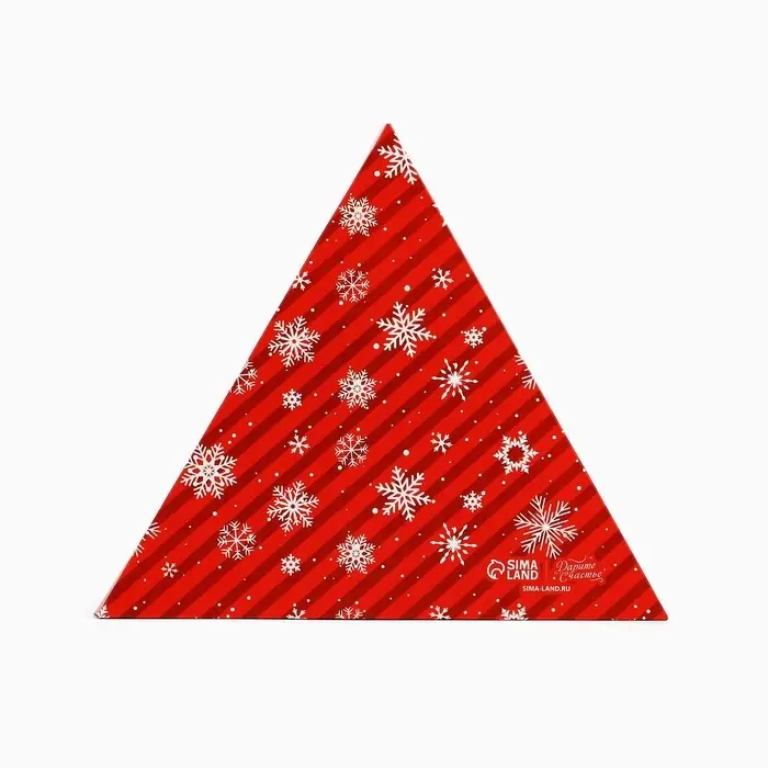 Коробка для кондитерских изделий с пластиковой крышкой &laquo;Зимняя почта&raquo;, 18 х 4 см