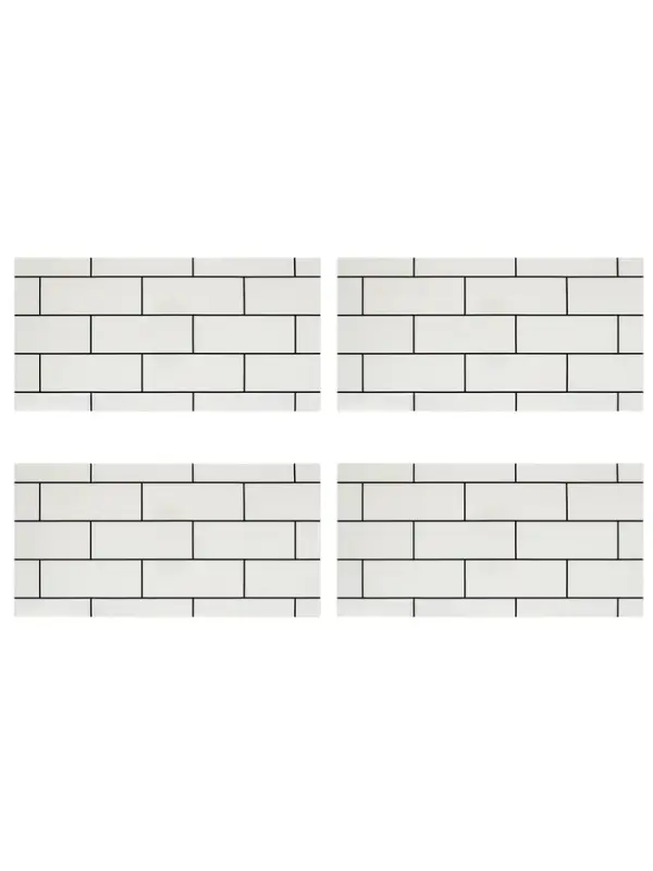 Панель самоклеящаяся 60*30 см кирпич белый