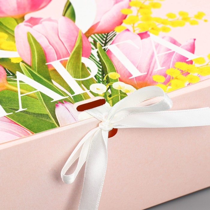 Коробка подарочная, упаковка, &laquo;С 8 марта&raquo;, 31 х 24.5 х 8 см