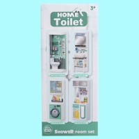 Набор мебели для кукол &laquo;Уборная&raquo;, душ, унитаз, цвет зелёный