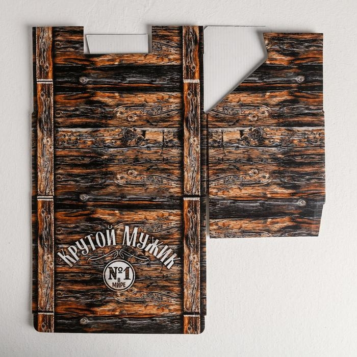 Коробка‒пенал, упаковка подарочная, &laquo;Крутой мужик&raquo;, 22 х 15 х 10 см