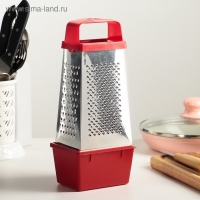 Тёрка Доляна &laquo;Универсал&raquo;, 4 грани, контейнер 450 мл, 27&times;12&times;0,9 см, цвет МИКС