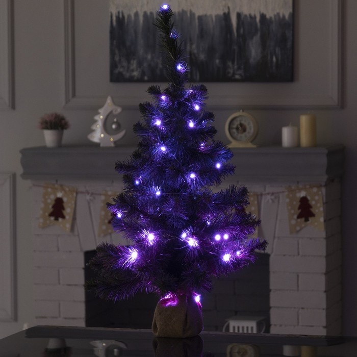 Гирлянда &laquo;Нить&raquo; 5 м роса, IP20, серебристая нить, 50 LED, пульт ДУ, свечение RGB, USB