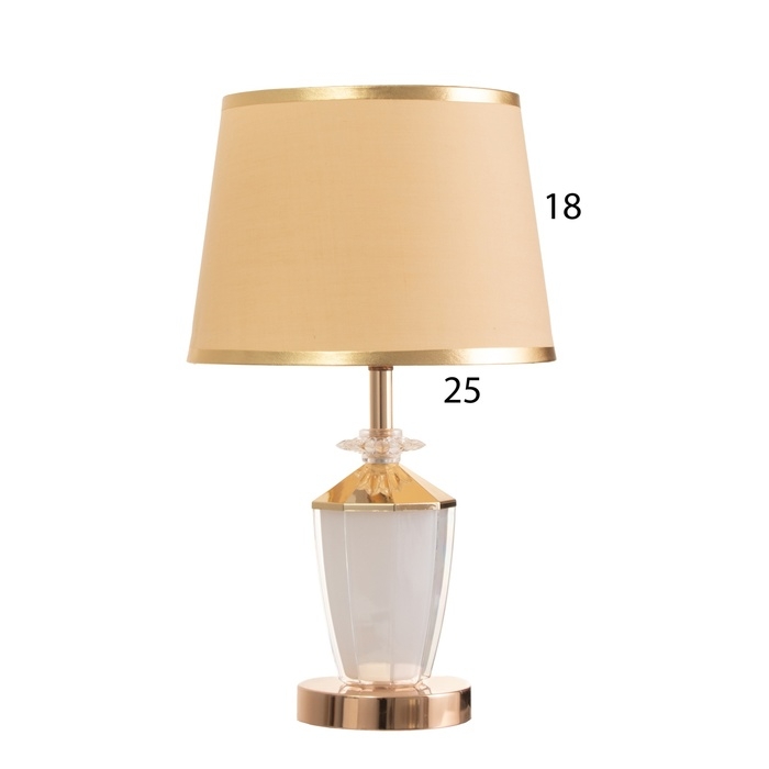 Лампа настольная "Яиме" 1х40Вт Е27 1х3Вт LED золото 25х25х42см