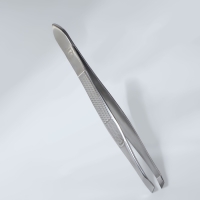 Пинцет &laquo;Premium&raquo; скошенный, узкий, 9 см, на блистере, цвет серебристый
