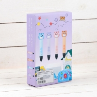 3D ручка Тигрёнок, работа с пластиком PLA, USB кабель питания, фиолетовая