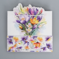 Пакет подарочный, упаковка, &laquo;От всего сердца&raquo;, цветы, 25 х 26 х 10 см