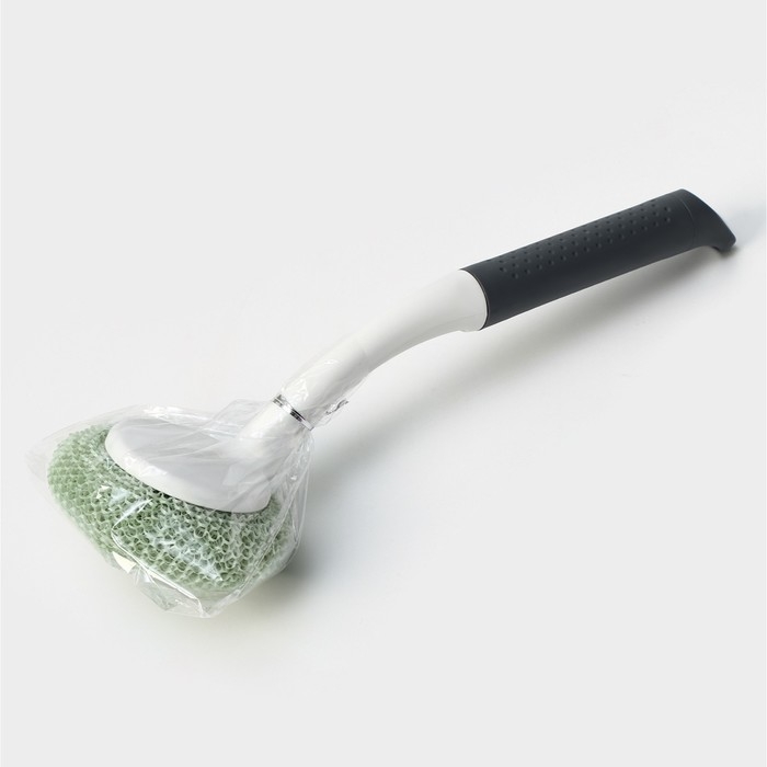 Щётка для мытья посуды с пластиковой губкой Raccoon Breeze, 30&times;6 см