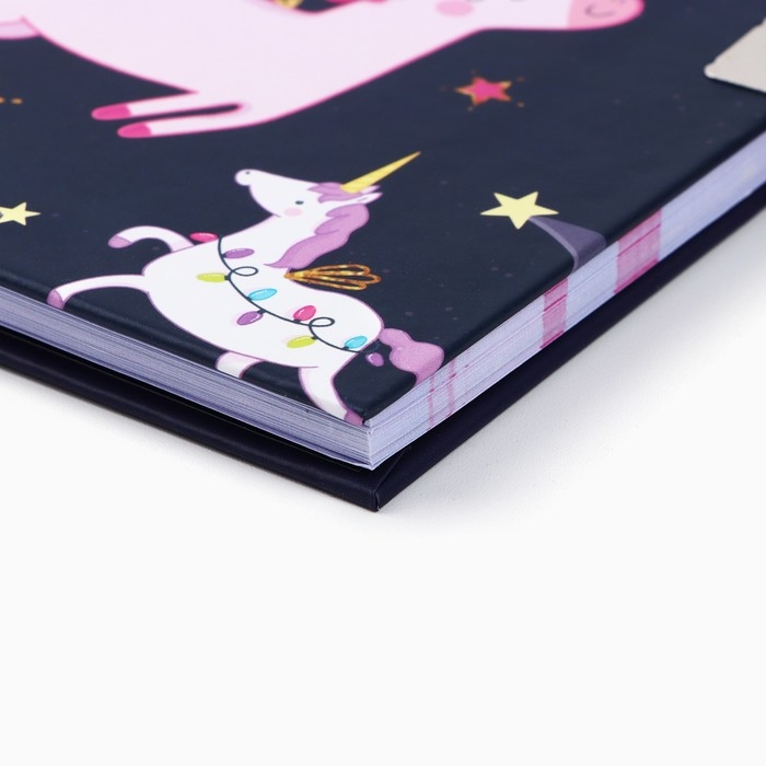 Записная книжка на замочке &laquo;Единорожьи секреты&raquo;, А6, 50 листов.
