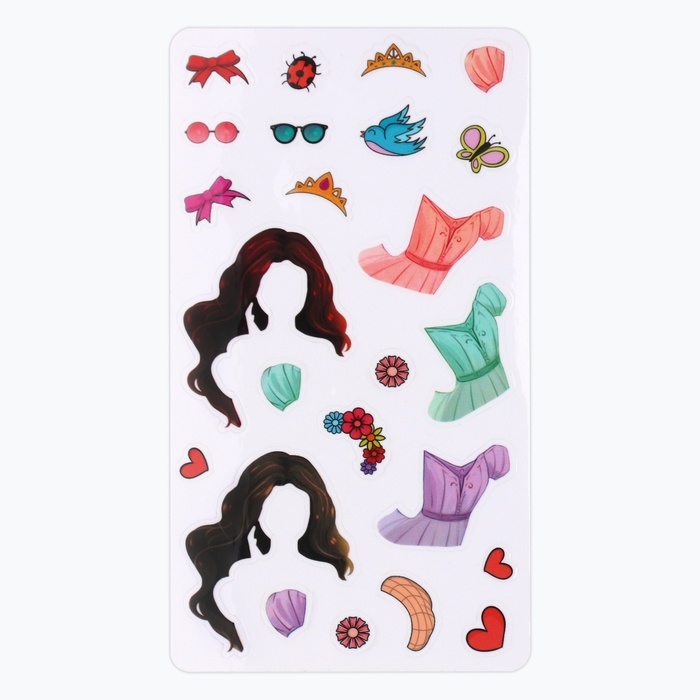 Брелок для ключей с наклейками в наборе &laquo;Принцесса&raquo;, 3.6 х 10.3 см