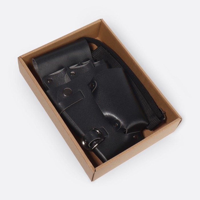 Сумка для мастера, 23 &times; 12 см, длина ремня 119 см, цвет чёрный