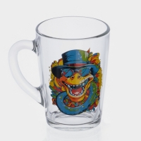 Кружка стеклянная для чая &laquo;Символ года 2025&raquo;, 300 мл