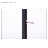 Папка для дипломных работ (Без надписи), бумвинил, гребешки/сутаж, без бумаги, цвет черный (вместимость до 300 листов)