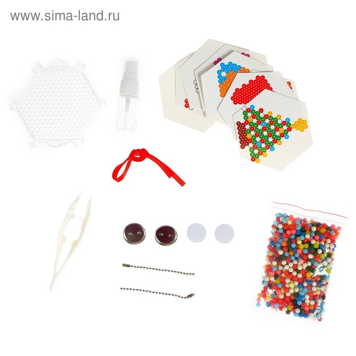 Аквамозаика &laquo;Подарки от Деда Мороза&raquo;, 8 фигурок, 800 шариков, в пакете