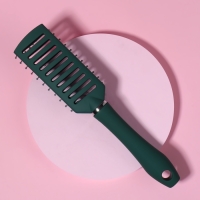 Расчёска массажная, вентилируемая, 5,5 &times; 23 см, цвет зелёный