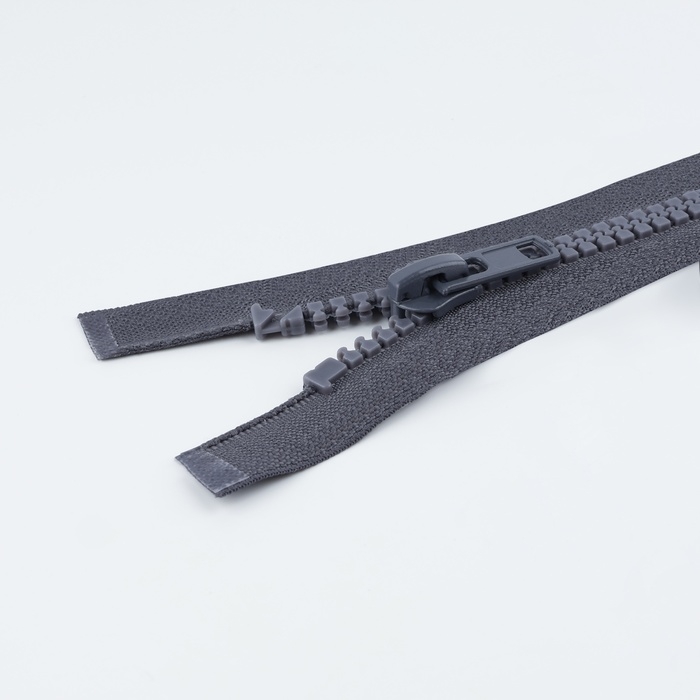 Молния &laquo;Трактор&raquo;, №8, разъёмная, замок автомат, 90 см, цвет тёмно-серый