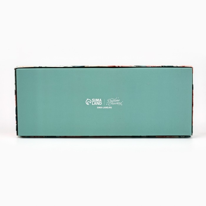 Коробка складная под 12 конфет &laquo;Цветы&raquo;, 3,8 х 10,5 х 26,5 см