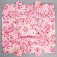 Коробка подарочная складная, упаковка, &laquo;Цветы&raquo;, 31 х 25.5 х 16 см