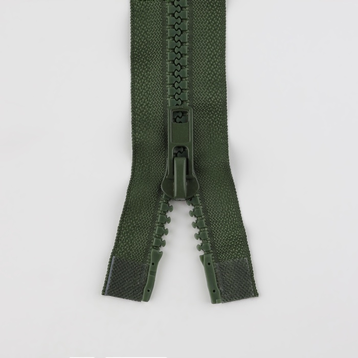 Молния &laquo;Трактор&raquo;, №8, разъёмная, 2 замка, замки автомат, 100 см, цвет хаки