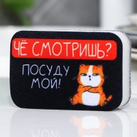 Губка поролоновая &laquo;Чё смотришь?&raquo;, 9 х 6 см
