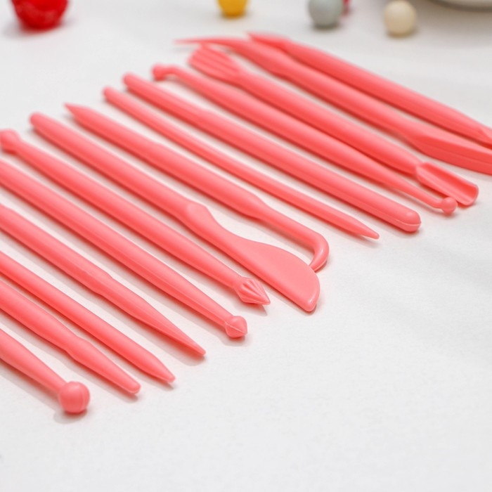 Набор для моделирования кондитерских украшений Доляна, 14 шт, 12&times;0,5 см, цвет МИКС