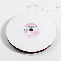 Лента бархатная, с серебряным люрексом, 20 мм, 18 &plusmn; 1 м, цвет бордовый №46