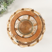 Подсвечник дерево на 1 свечу "Лоза с узелками" натуральный 16х33х35 см