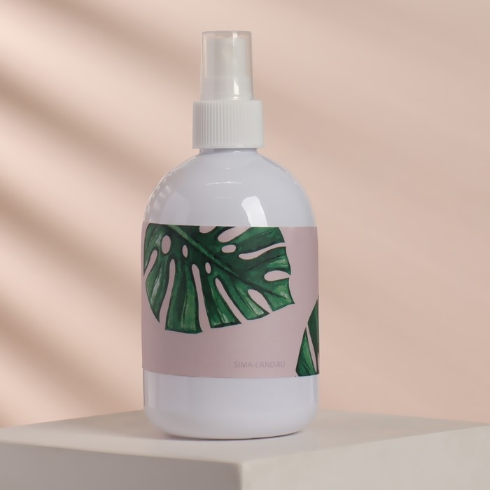 Бутылочка для хранения, с распылителем &laquo;Тропики&raquo;, 300 мл, цвет белый