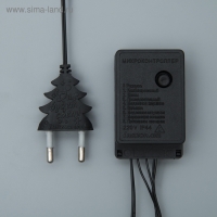 Гирлянда &laquo;Нить&raquo; 10 м, IP20, тёмная нить, 100 LED, свечение синее, 8 режимов, 220 В