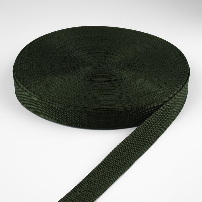 Стропа ременная, 25 мм, 50 &plusmn; 1 м, плотность 10,2 гр/м, цвет хаки №36