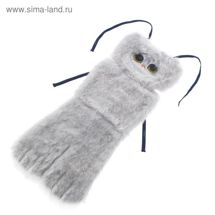 Накидка &laquo;АВТОНЯША&raquo; для детского автокресла, Кошечка, светло-серая