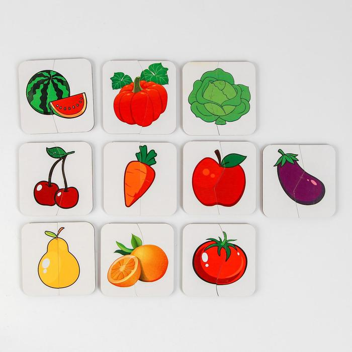 Картинки-половинки &laquo;Овощи-фрукты&raquo;