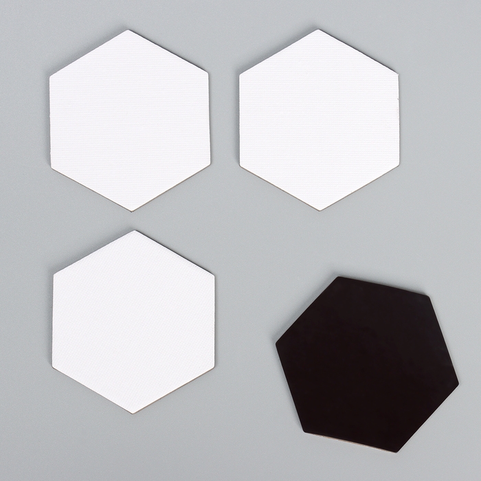 Набор холстов на магните &laquo;Шестиугольник&raquo;, 7,5 см, 4 шт