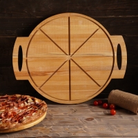 Доска для пиццы с ручками Adelica &laquo;Итальяно&raquo;, 55&times;45&times;2 см, берёза, пропитано маслом