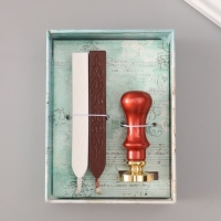 Сургучный набор "Бобёр" печать, ручка, сургуч 12,5х10х3,6 см