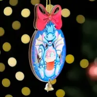 Ёлочная игрушка &laquo;Дракон в синем шарике&raquo;, ламинация, 73&times;95 мм