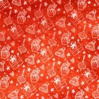 Бумага упаковочная тишью, новогодняя упаковка &laquo;Подарки&raquo;, 50&times;66 см