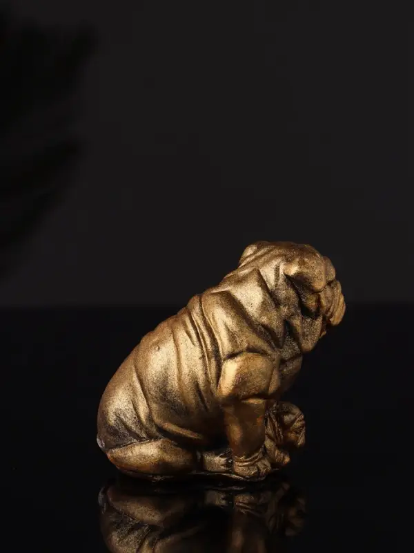 Набор статуэток "Гости, кошка и собака" 7 см, бронза