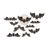 Декор на стену &laquo;Настоящая ночь страха и ужаса&raquo;, летучие мыши, набор 10 шт.