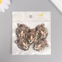 Декор для творчества дерево "Леопард" 3,9х3,3х0,3 см