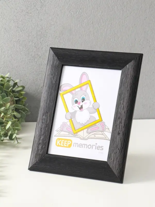 Фоторамка для фото 15х21 см "Luxe Elegance" пластик, чёрный, (пластик экран)