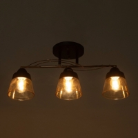 Люстра "Кансе" 3хЕ27 40Вт черно-золотой 50х15х23 см