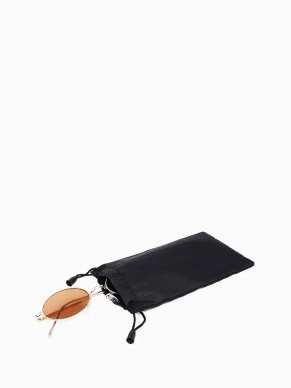 Чехол для очков, на затяжке, длина 17.5 см, ФАСОВКА 20 ШТ, плотность 190 г/м&sup2;, чёрный