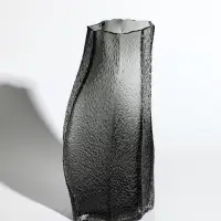 Ваза стекло настольная "Дженис" 30х15х9,5 см, серый