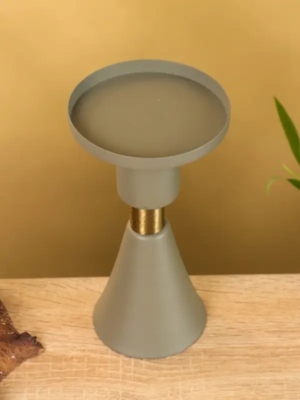 Подсвечник на 1 свечу текстурный "Графитовый" 10,5х10,5х19,5 см