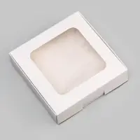 Коробка самосборная, белая, 13&times;13&times;3 см