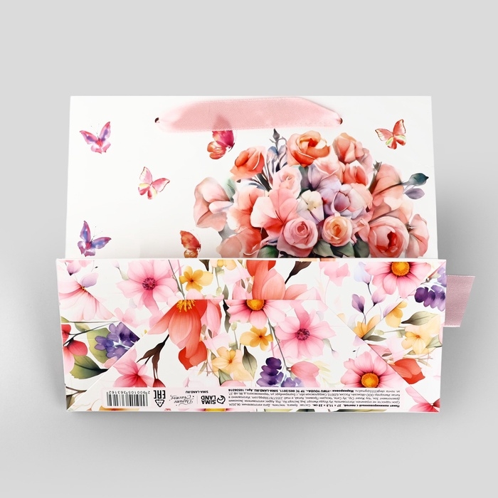 Пакет ламинированный с лентой &laquo;Расцветай&raquo;, ML 27 х 11.5 х 23 см