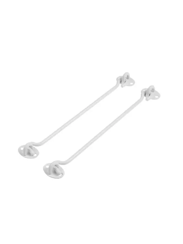 Крючок ветровой LOCKLAND KV001, L=250 мм, нержа, цвет белый, 2 шт