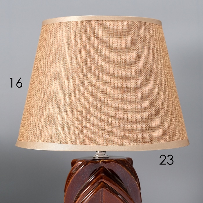 Настольная лампа с абажуром RISALUX &laquo;Гринда&raquo;, Е14, 40 Вт, 22.5&times;22.5&times;32 см