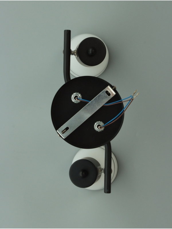 Спот "Айрис" 2хЕ14 40Вт черный 38х18х22 см